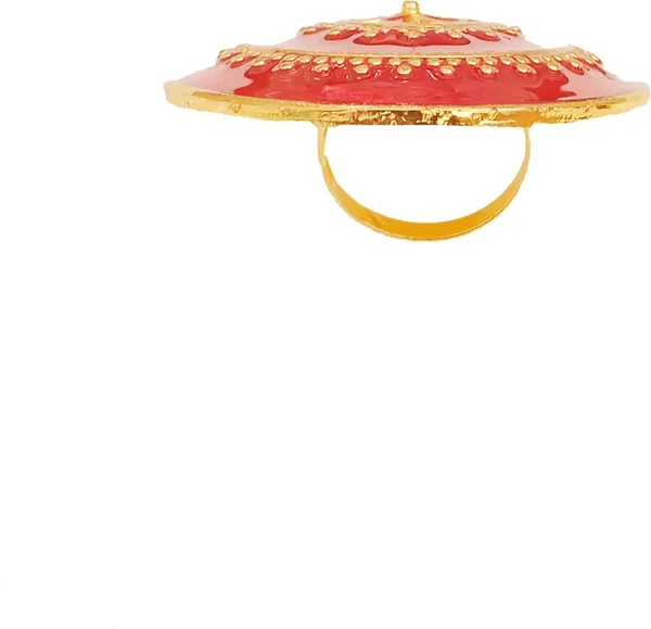 Assamese_Traditional_Copper_Gold_Plated_Red_Colour_Finger-Ring_For_Girls_&_Women